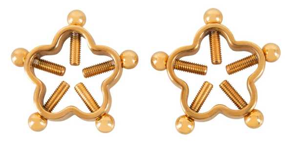 Nipple Jewellery Nippelklemen im Blüten-Design Gold
