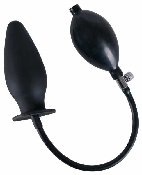 Aufpumpbarer Analplug True Black Inflatable Dildo Butt Plug Schwarz