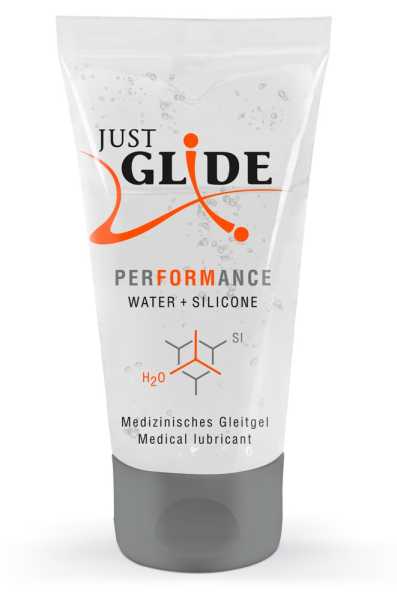 Just Glide Premium Performance auf Wasserbasis mit Silikonanteilen 50 ml