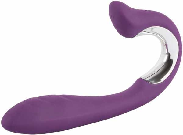 Vibrator mit Klitorisreizer in U-Form Javida Lila