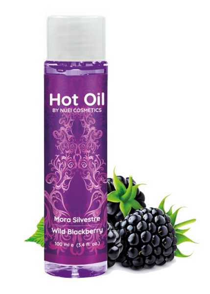 Hot Oil Veganes Massageöl mit Brombeer-Aroma & Ginseng-Extrakten 100 ml