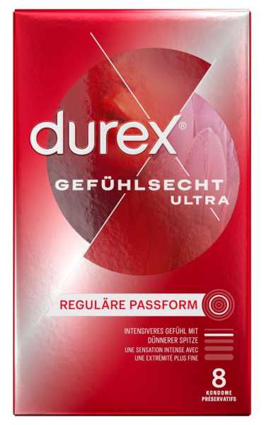 Durex 8 Gefühlsecht Ultra Kondome 52 mm