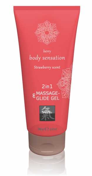 Massage & Glide Gel 2in1 Strawberry Scent 200 ml