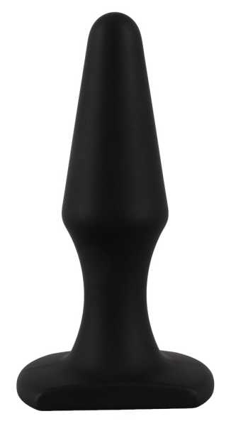 Magic Shiver Analplug mit Standfuß und schmaler Spitze Schwarz 10,5 cm