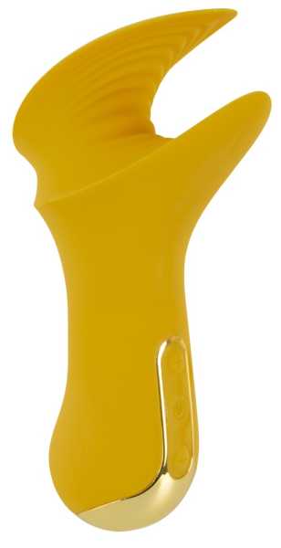 Penis Vibrator Masturbator mit flexiblen Vibro-Flügeln Gelb