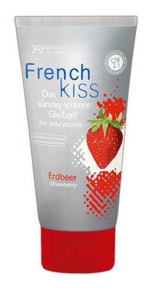 Joydivision French Kiss Fruchtgel mit Erdbeer-Geschmack für Oral-Sex in Lebensmittelqualität 75 ml