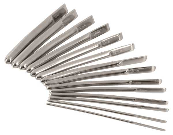 14-teiliges Dilator Set Penisplug aus Metall