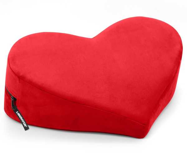 Heart Wedge Herzförmiges Keil-Kissen für Komfort-Sex Rot