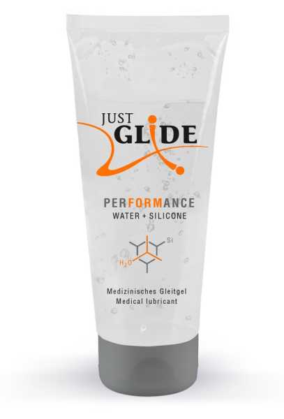 Just Glide Premium Performance auf Wasserbasis mit Silikonanteilen 200 ml